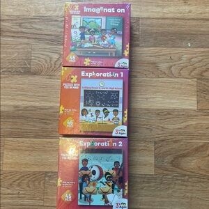 AX puzzles (Imagination, Exploration 1 and Exploration 2)